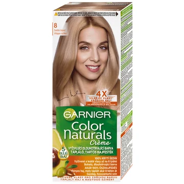 GARNIER Color Naturals tartós hajfesték - 8 Világos szőke