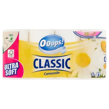 Ooops! Classic Camomile toalettpapír 3 rétegű 8 tekercs