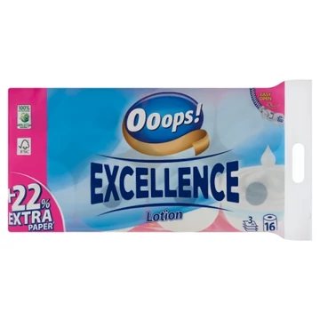 Ooops! Excellence Lotion toalettpapír 3 rétegű 16 tekercs