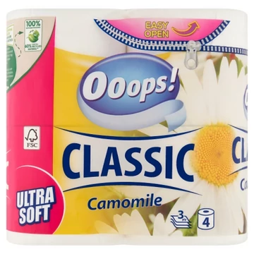 Ooops! Classic Camomile toalettpapír 3 rétegű 4 tekercs