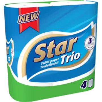 Star Trio toalettpapír 3 rétegű 4 tekercs