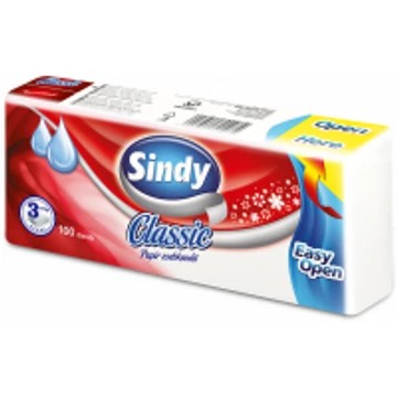 Sindy Classic papír zsebkendő 3 rétegű 100 db