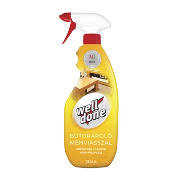 WELL DONE Bútorápoló méhviasszal szórófejes 750 ml