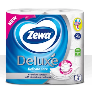 ZEWA DELUXE EÜ. PAPÍR  4 TEKERCS 3 RÉTEG DELICATE CARE