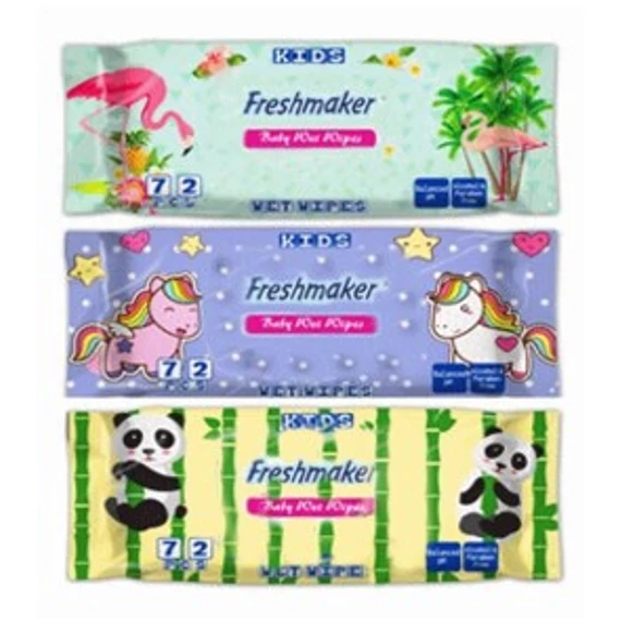 FRESHMAKER  72LAP EKO KIDS TÖRLŐKENDŐ ÁLLATFIGURÁS