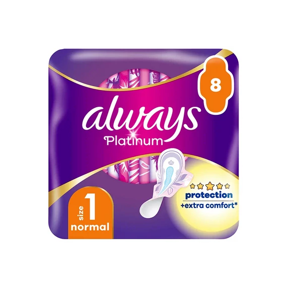 Always Platinum Normal (1-Es Méret) Szárnyas Egészségügyi Betét 8 db