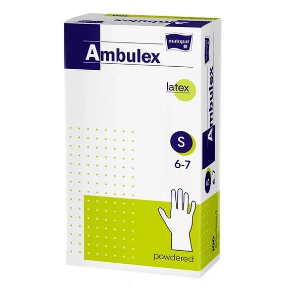 GUMIKESZTYŰ AMBULEX LATEX 100DB PÚDERES S-ES