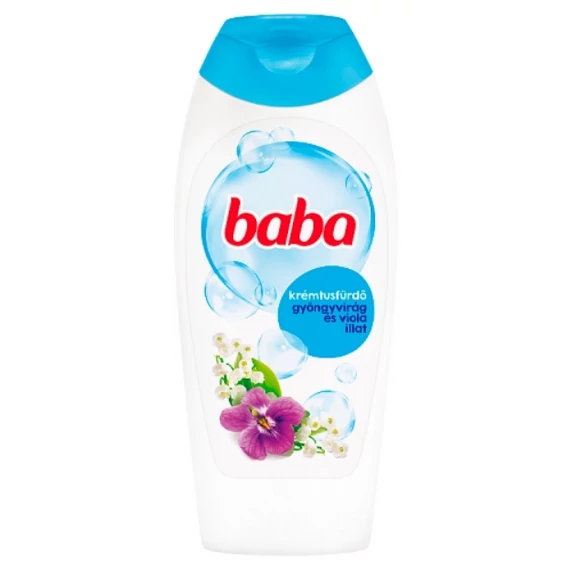 Baba krémtusfürdő gyöngyvirág és viola illattal 400 ml