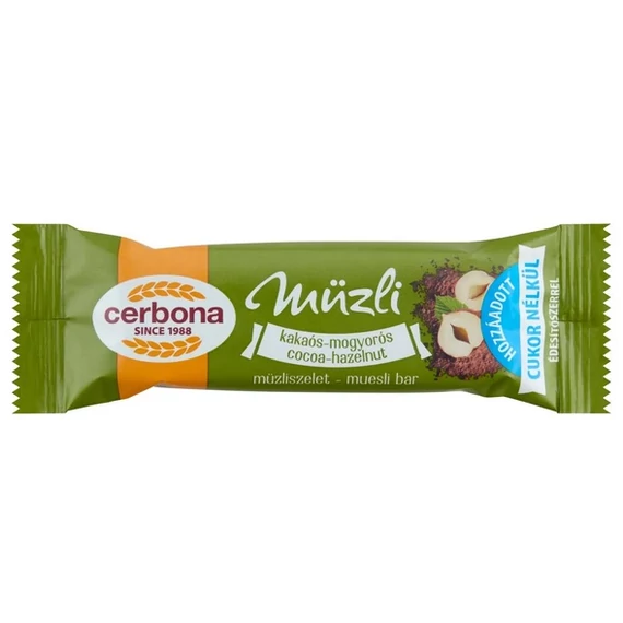 CERBONA MÜZLI SZELET 20GR KAKAÓS-MOGYORÓS