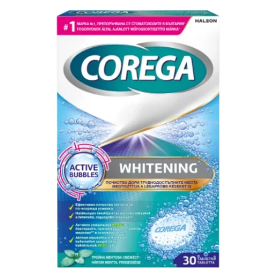 COREGA TABS 30DB PROTÉZIS TISZTÍTÓ 4IN1 WHITENING