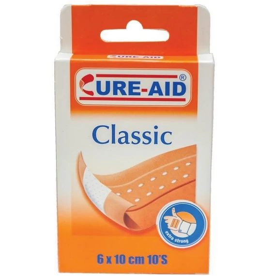 CURE-AID SEBTAPASZ 10DB MÉRETRE VÁGHATÓ EXTRA ERŐS