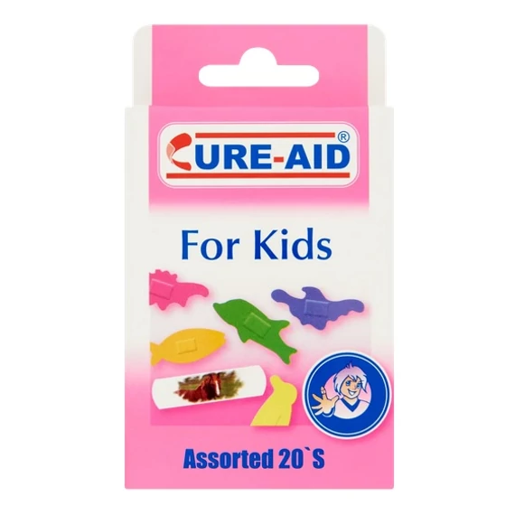 CURE-AID SEBTAPASZ 20DB SZÍNES ÁLLATFIGURÁS GYERE