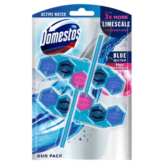 Domestos Blue Water Magnolia WC frissítő blokk 2 x 48 g