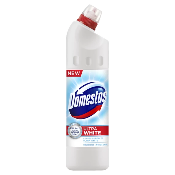 DOMESTOS Extended Power fertőtlenítő hatású folyékony tisztítószer White & Shine 750 ml