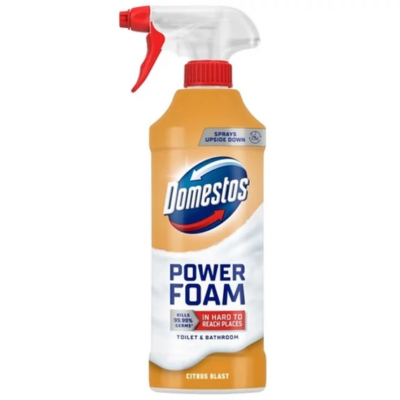 Domestos Power Foam Citrus Blast WC és fürdőszoba tisztító hab 435 ml