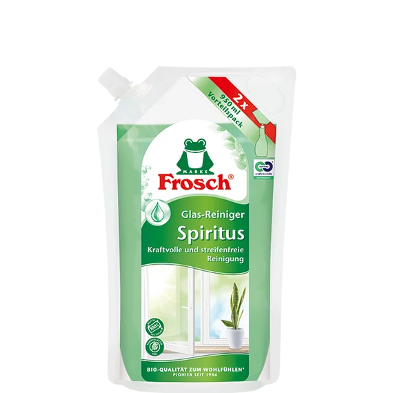 FROSCH Ablak- és üvegfelület tisztító Spirituszos 950 ml UTÁNTÖLTŐ