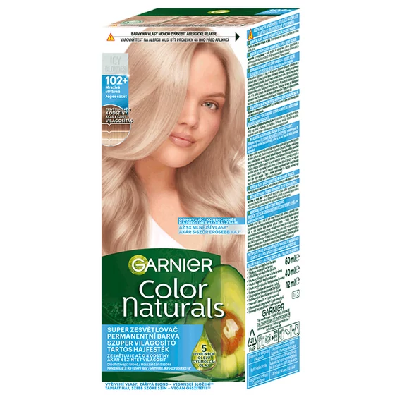 GARNIER Color Naturals tartós hajfesték - 102+ Jeges ezüst