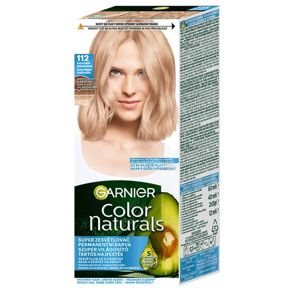 GARNIER Color Naturals tartós hajfesték - 112 Extra világos irizáló szőke