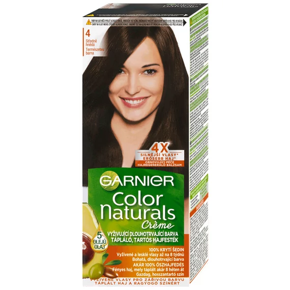GARNIER Color Naturals tartós hajfesték - 4 Természetes barna