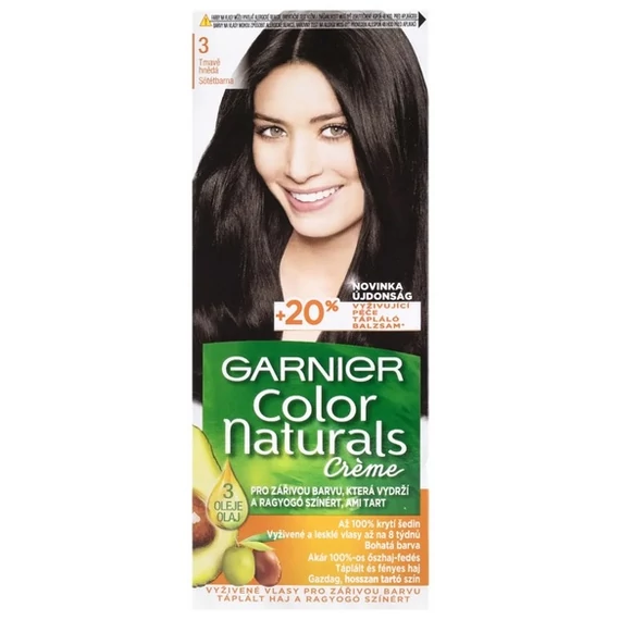 GARNIER Color Naturals tartós hajfesték - 3 Sötétbarna