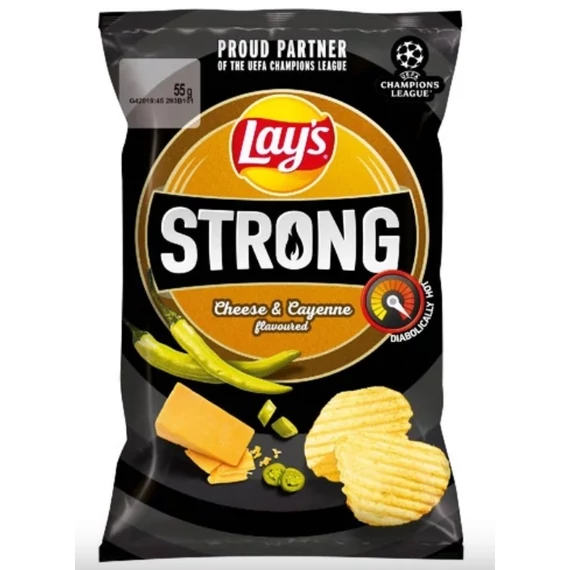LAYS 55GR STRONG CAYENNE & CHEESE