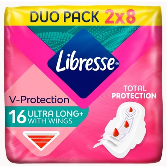 Libresse Ultra Long vékony szárnyas egészségügyi betét - 16 db