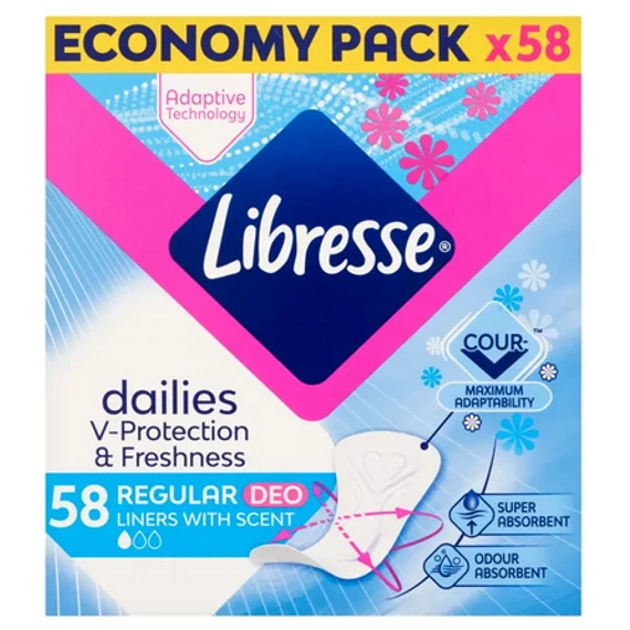 Libresse Normal Deo Fresh tisztasági betét - 58 db