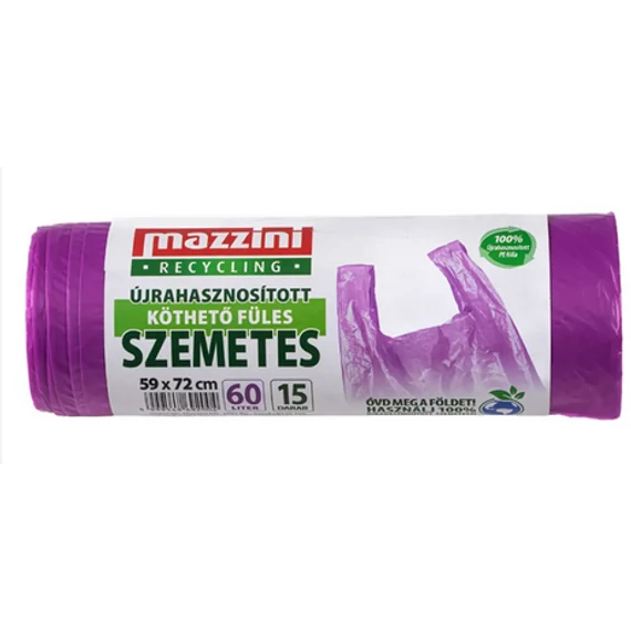 MAZZINI KÖTHETŐ FÜLES SZEMETES 60L 15DB/ROLL