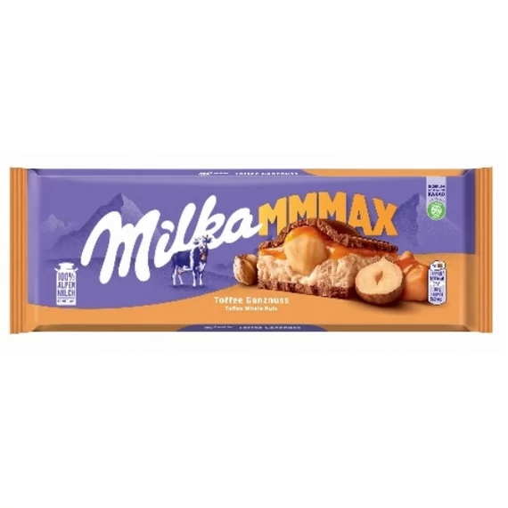 Milka Mmmax alpesi tejcsokoládé karamell ízű tejes krémtöltelékkel 300 g
