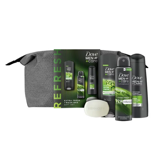 Dove neszeszer férfi Men+Care Extra Fresh tusfürdő 250ml+sampon 250ml+deo 150ml+szappan 90g