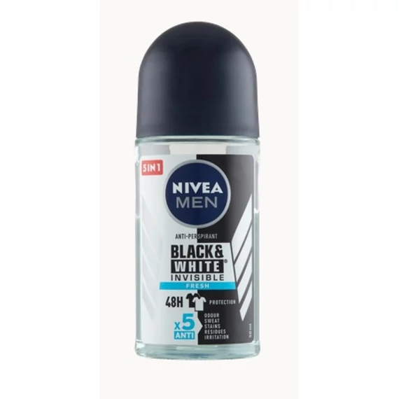NIVEA Golyós Dezodor 50 ml INVISIBLE BLACK & WHITE FRESH