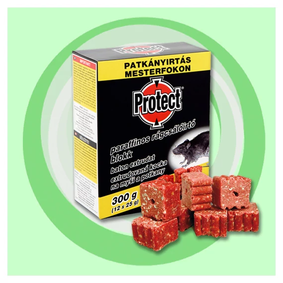 PROTECT PARAFFINOS RÁGCSÁLÓIRTÓ BLOKK 300G (12X25G
