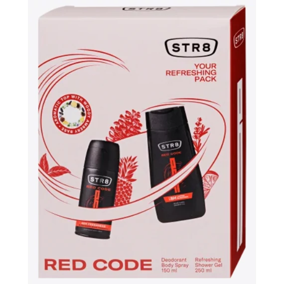 STR8 AJÁNDÉKCSOMAG DEO 150ML+TUSFÜRDŐ 250ML RED CODE