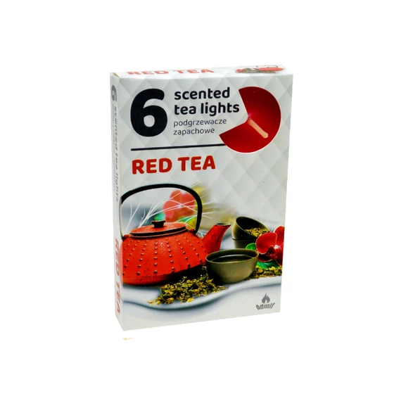 TEAMÉCSES ILLATOS 6DB-OS VÖRÖS TEA