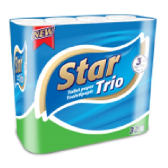 Star Trio toalettpapír 3 rétegű 32 tekercs