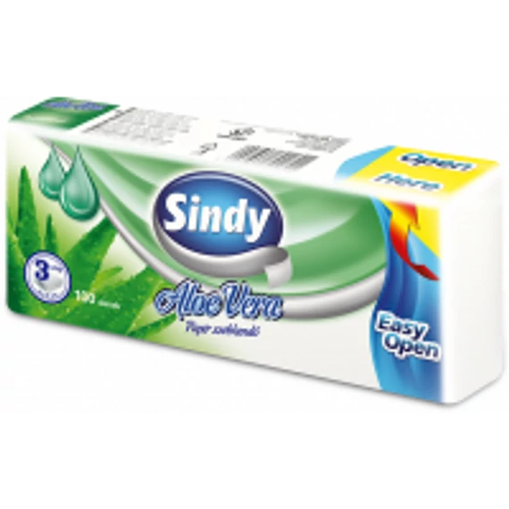 Sindy Aloe Vera papír zsebkendő 3 rétegű 100 db