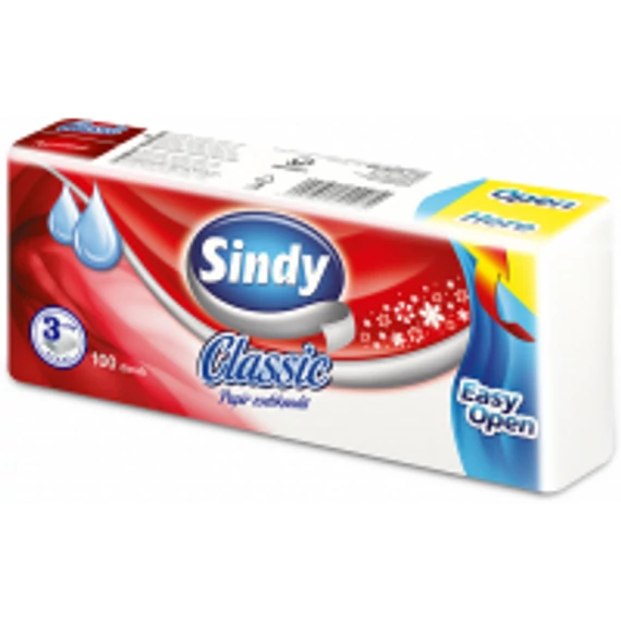 Sindy Classic papír zsebkendő 3 rétegű 100 db