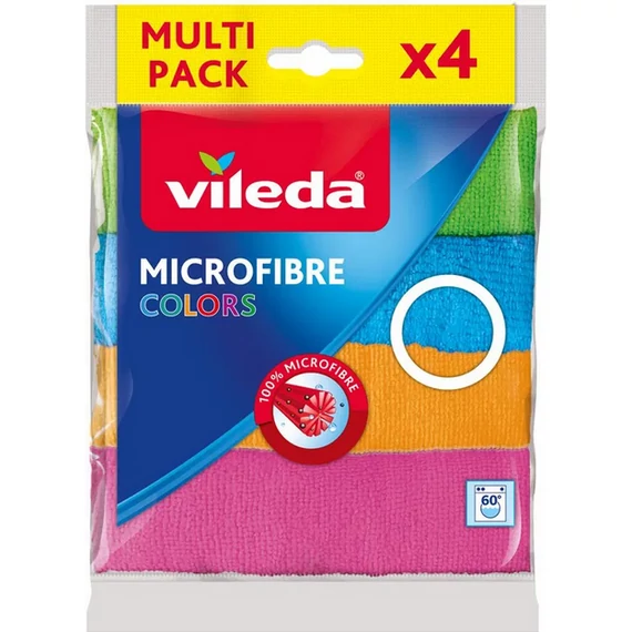 VILEDA MIKROSZÁLAS TÖRLŐKENDŐ 4DB SZÍNES /34X36/
