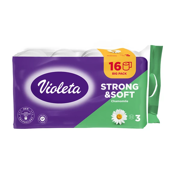 VIOLETA Toalettpapír 16 Tekercs 3 Réteg Standard Kamilla illatú