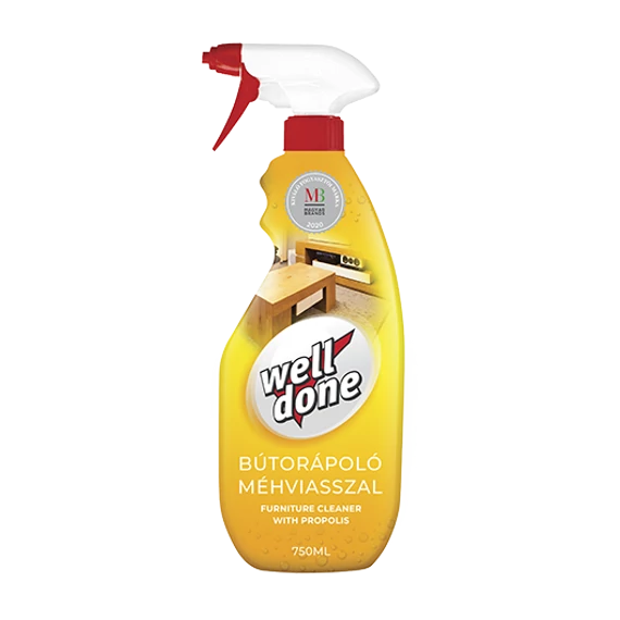 WELL DONE Bútorápoló méhviasszal szórófejes 750 ml