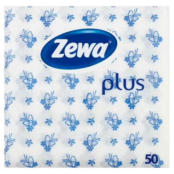 ZEWA PLUS SZALVÉTA 1 RÉTEG 50 DB KÉK MINTÁS