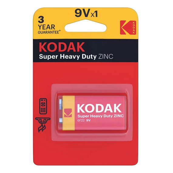 KODAK EXTRA ZINC FÉLTARTÓS ELEM 9V B1